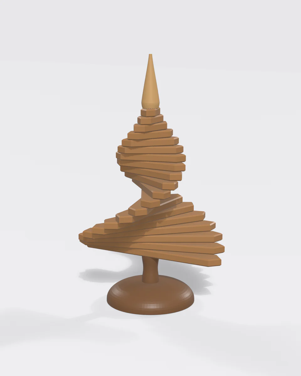 Drehbarer Weihnachtsbaum aus Leisten